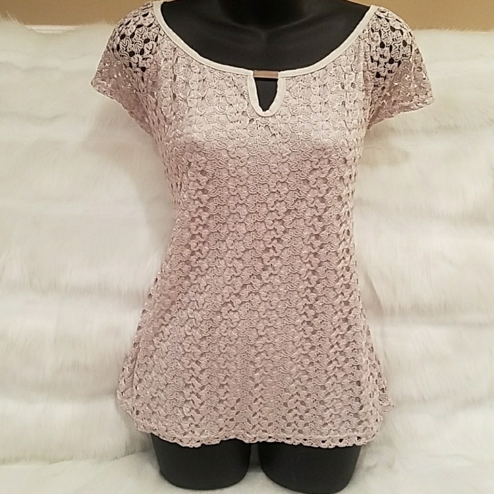 ● Beautiful lace work shirt ●